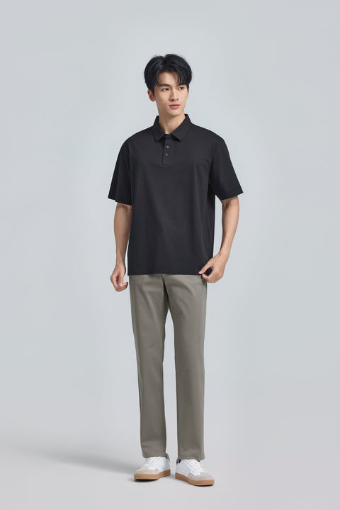 InstantCool Bonded Jersey Polo | Black BKFD01