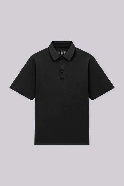 InstantCool Bonded Jersey Polo | Black BKFD01