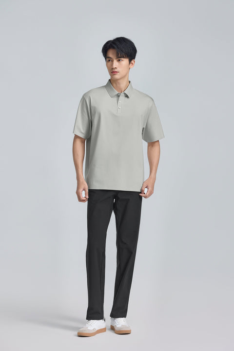 InstantCool Bonded Jersey Polo | Light Grey GYFL01