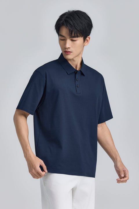 InstantCool Bonded Jersey Polo | Navy 14036N