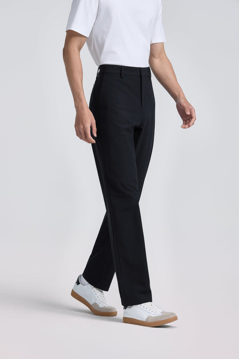Multi-Stretch Warp Knit Smart Pants | Black BKFD01