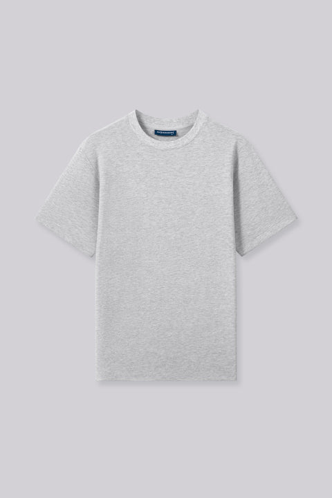 Cotton-Hemp Crew Neck T-Shirt | Heather Grey EB5065