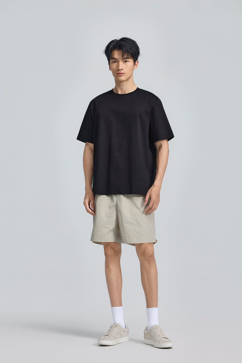 InstantCool Double-Face Knit Crew Neck T-shirt | Black BKFD01