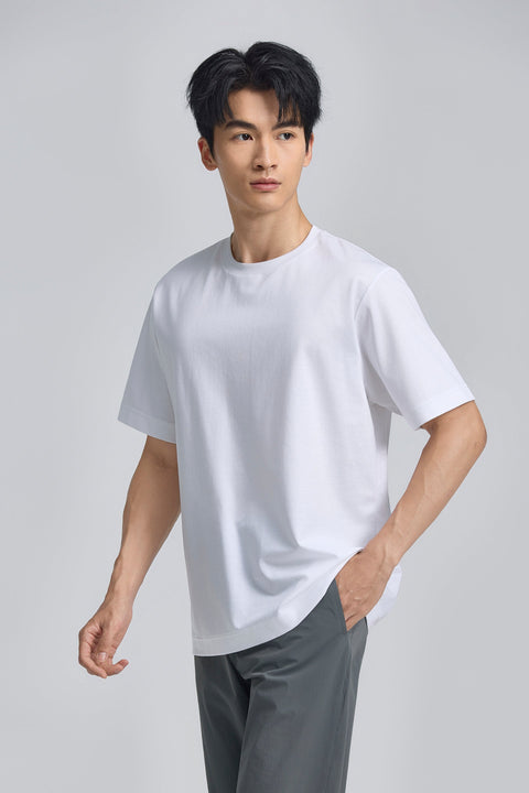 InstantCool Double-Face Knit Crew Neck T-shirt | White WH001Z