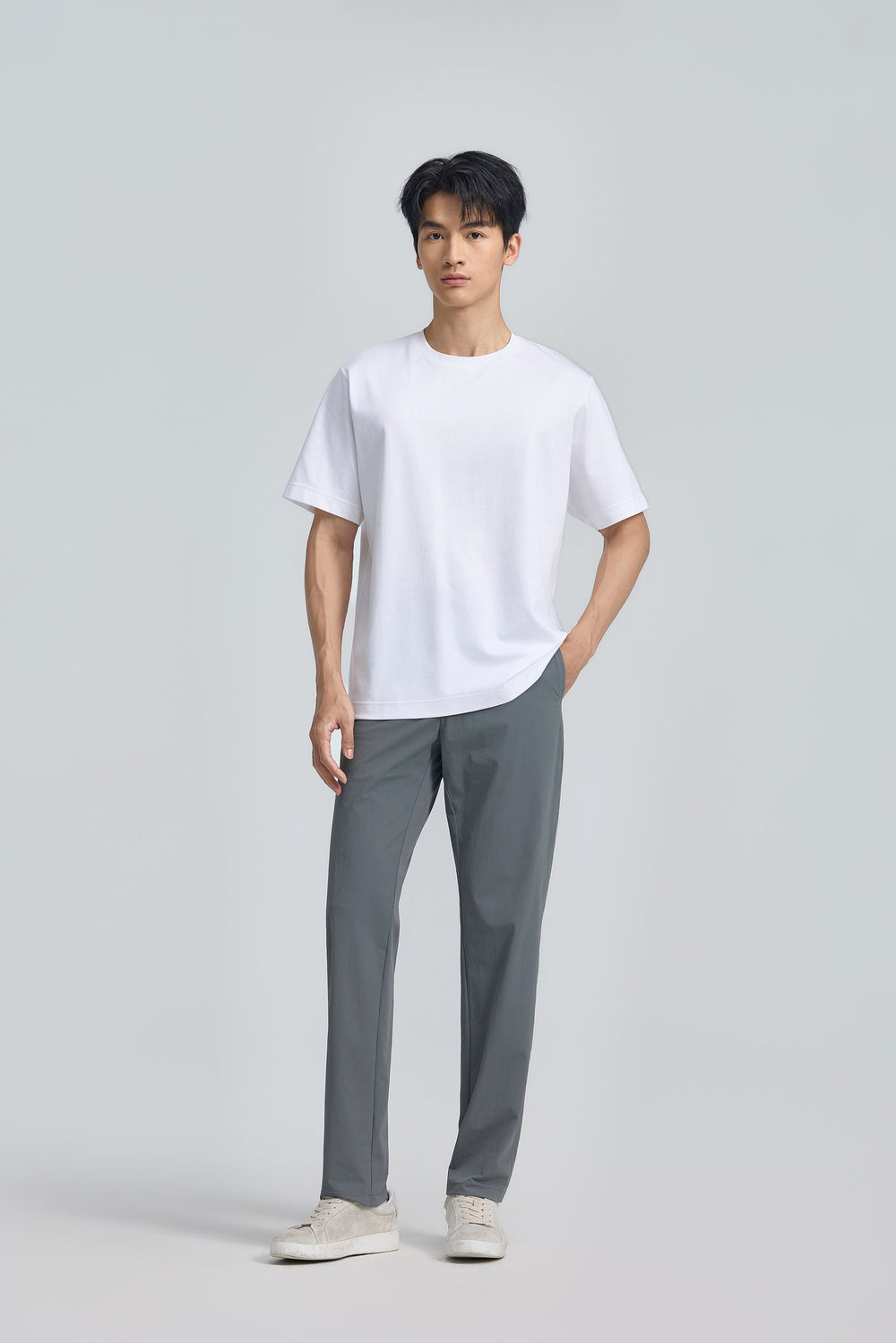 InstantCool Double-Face Knit Crew Neck T-shirt | White WH001Z
