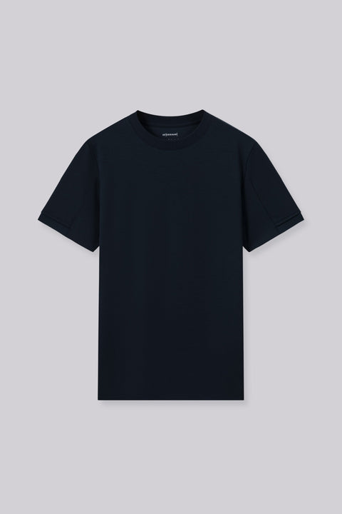 VISDRY™ Double-Knit Crew Neck T-shirt | Navy 14036N