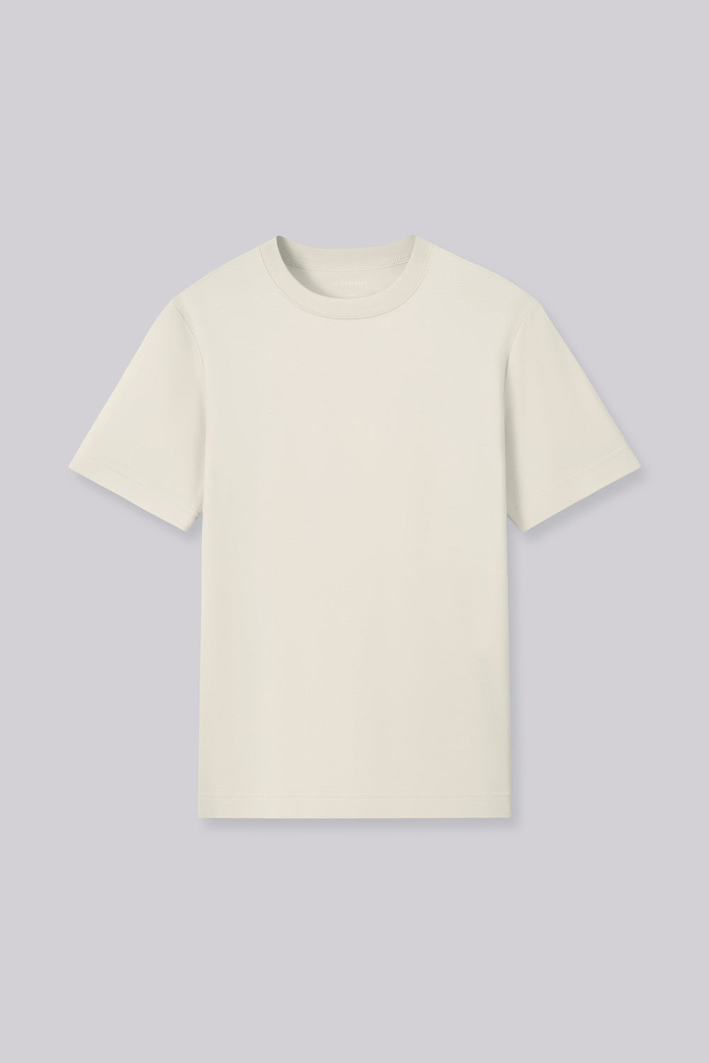 Cotton-Silk Crew Neck Slim Fit T-Shirt | Light Beige WMGR1U