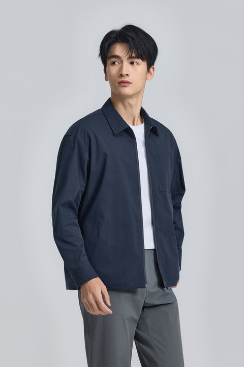 UV-Protection Lightweight Shirt Jacket | Royal Navy 27095N