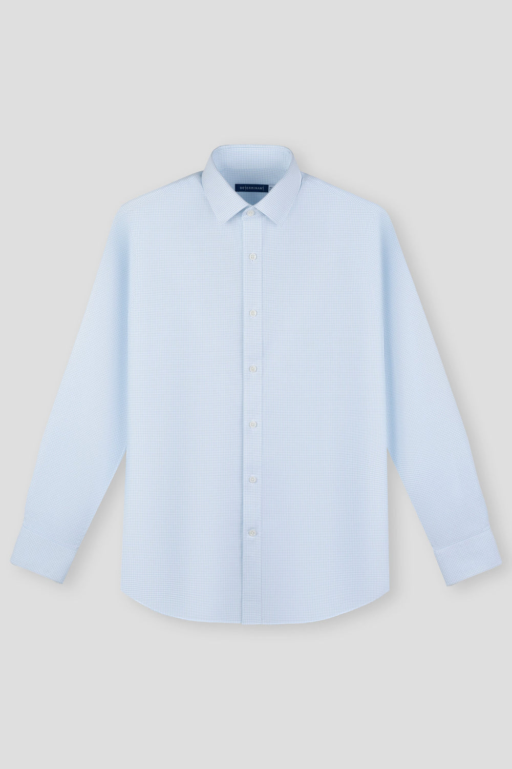 Wrinkle-Free Pinpoint Oxford Dress Shirt | Light Blue White Check 7340NZ
