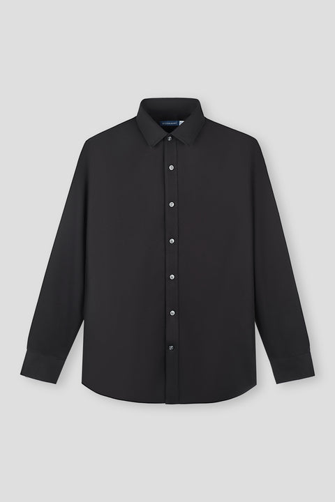 Wrinkle-Free Twill Dress Shirt | Black 48CDBK