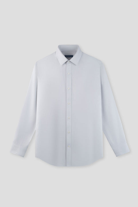 Wrinkle-Free Classic Herringbone Dress Shirt | Light Grey 31880N
