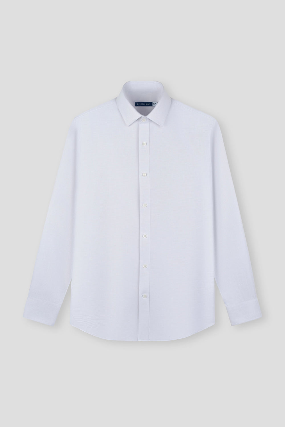 Wrinkle-Free Dobby Twill Dress Shirt | Light Grey Semi Plain 5640NZ