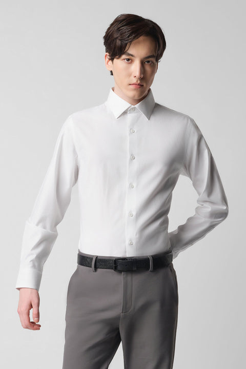 CottonSTRETCH Royal Oxford Dress Shirt | White WH001Z