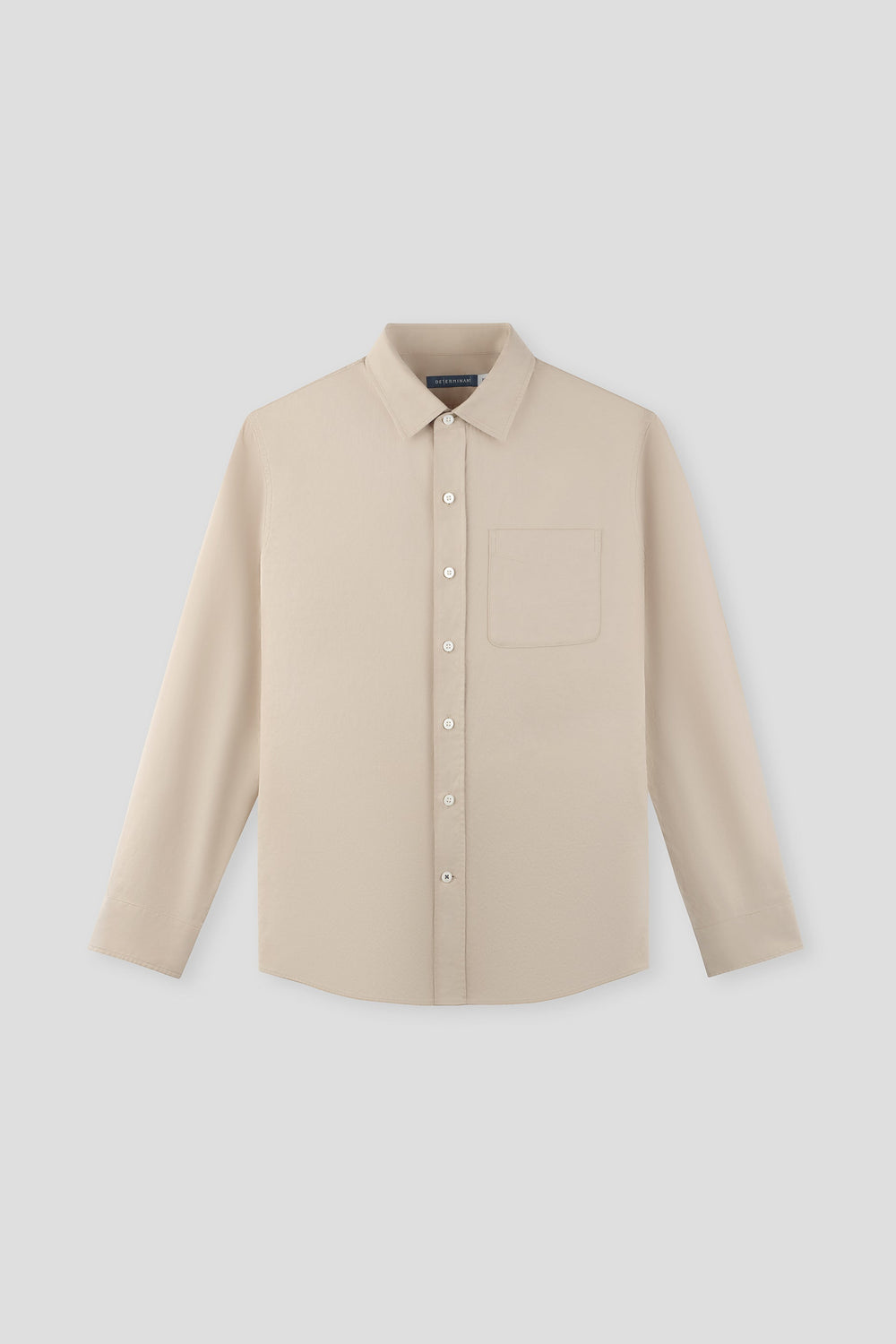 Soft Twill Point Collar Casual Shirt | Khaki 8036NZ