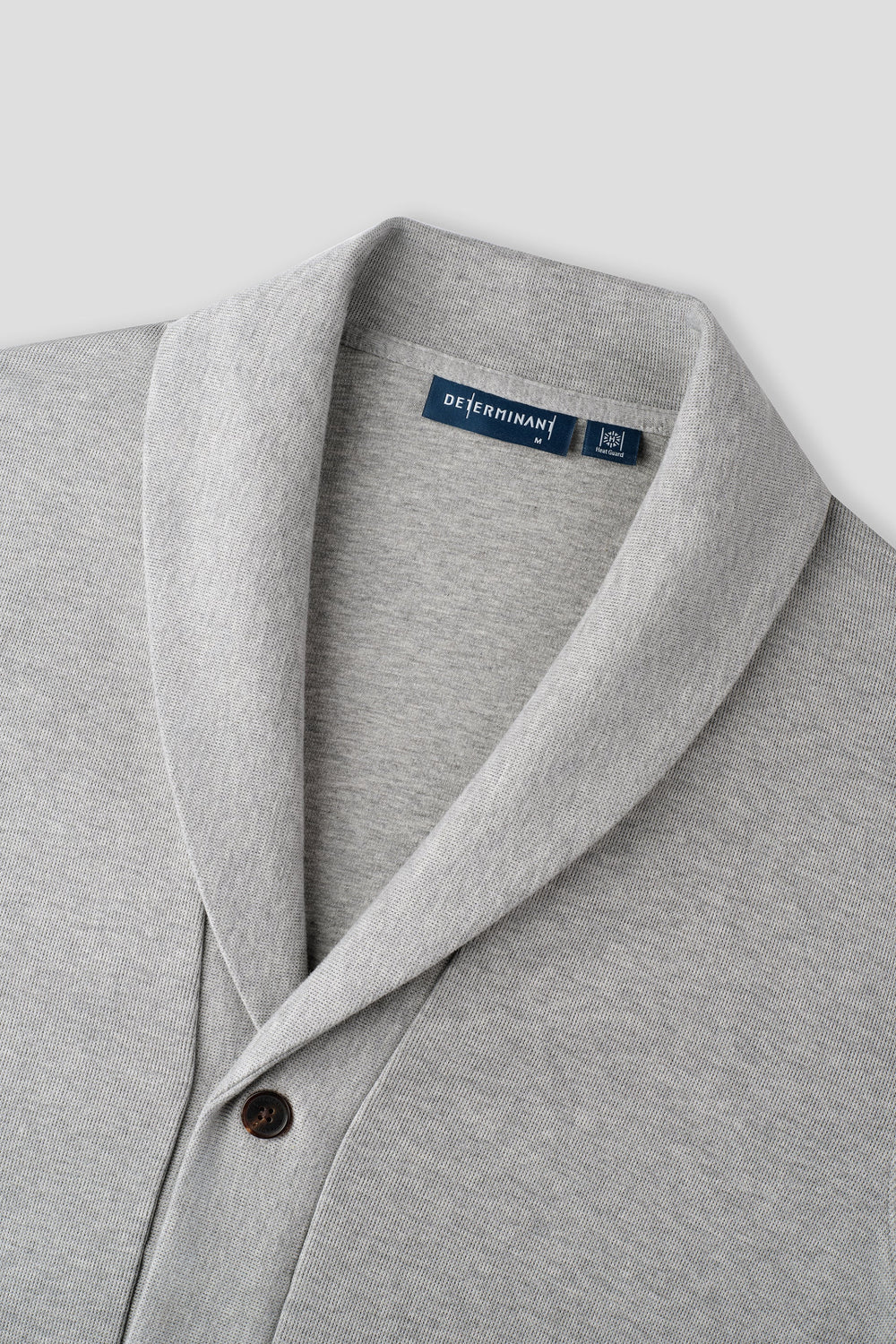 Merino-Blend French Rib Shawl Collar Cardigan | Grey EBC054
