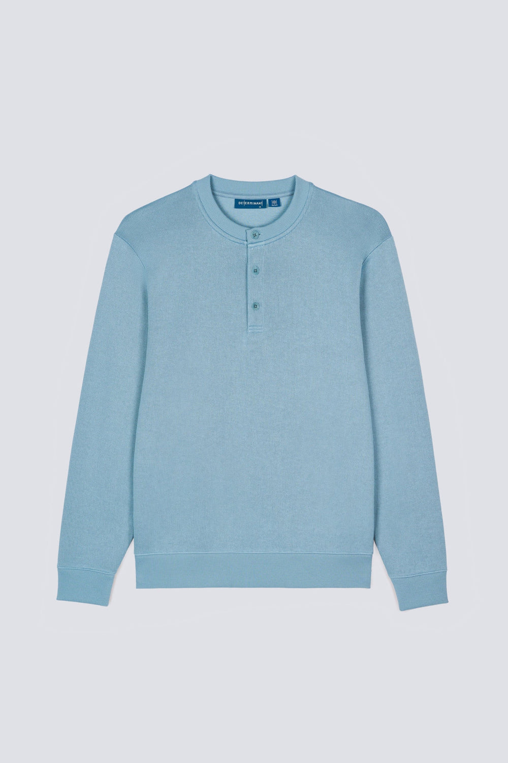 HeatGuard French Rib Henley Neck Sweater | Citadel Blue PT4111
