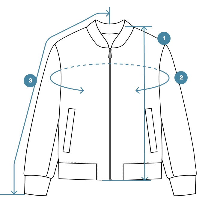 How to Measure Insulated Blouson Jacket