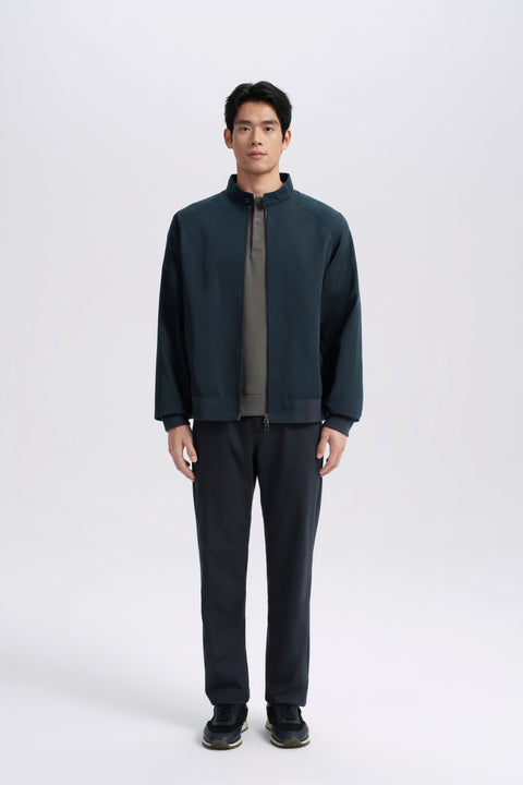 Lightweight Harrington Jacket | Navy 7957NZ — On Model