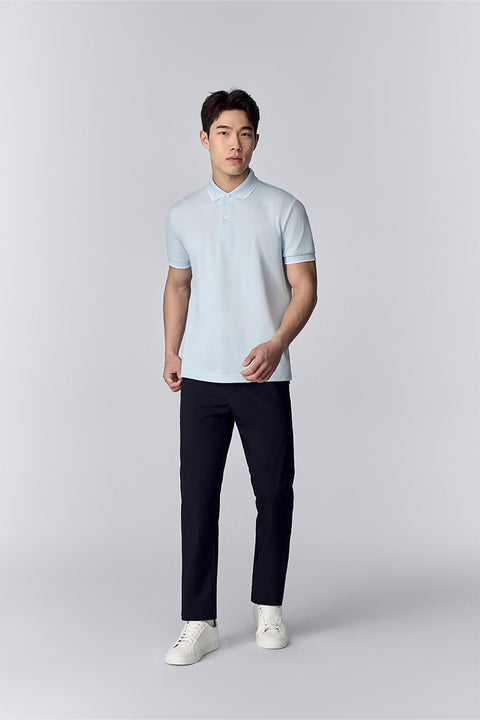VISDRY™ Pique Tipped Polo | Light Blue BLE237