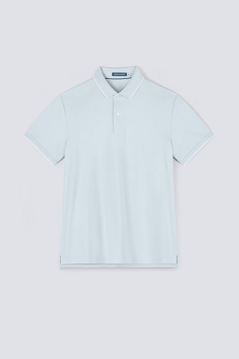 VISDRY™ Pique Tipped Polo | Light Blue BLE237