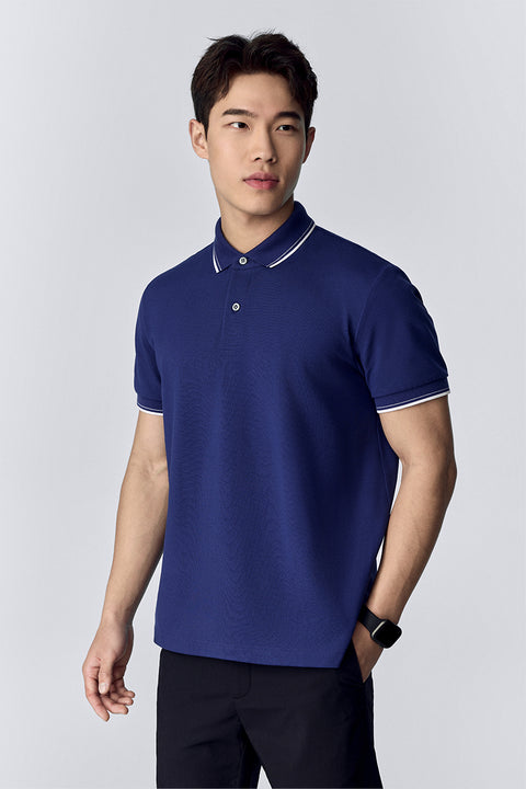 VISDRY™ Pique Tipped Polo | Patriot Blue PT3925