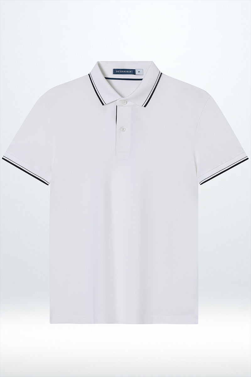 VISDRY™ Pique Tipped Polo | White WH001Z