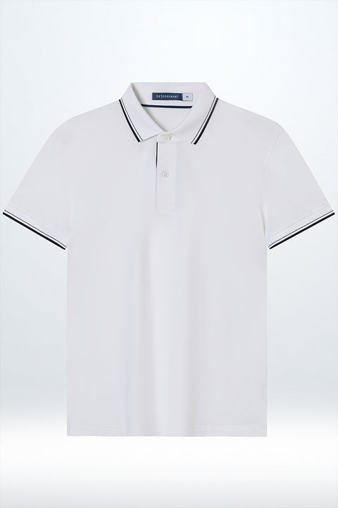 VISDRY™ Pique Tipped Polo | White WH001Z