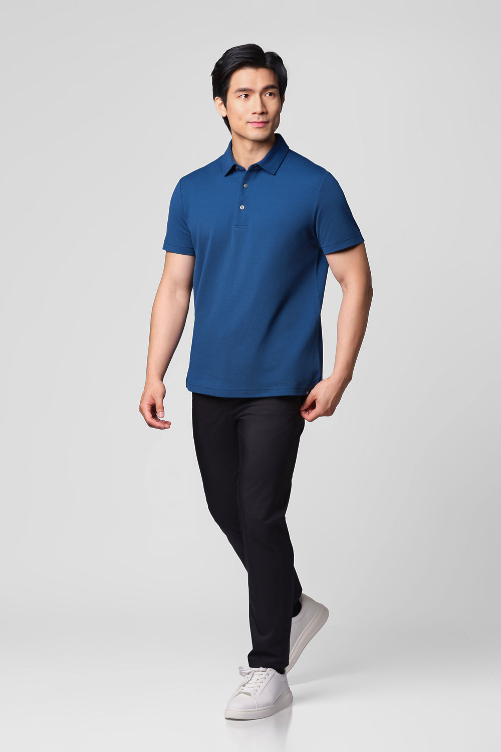“Frozen in Tones” Waterless Dye Polo | Fjord Blue MB2607