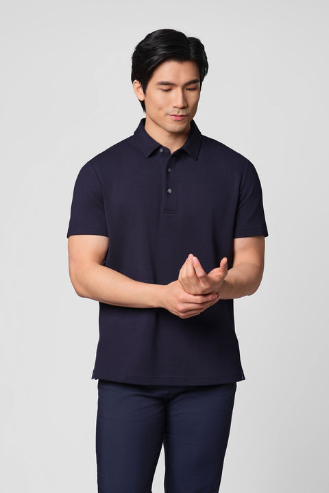 “Frozen in Tones” Waterless Dye Polo | Polar Navy NNY240