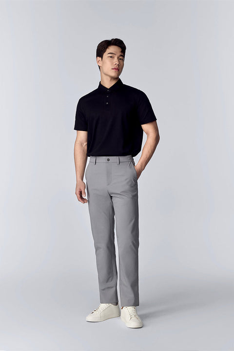 Softex Snap-Front Polo | Black BKFD01