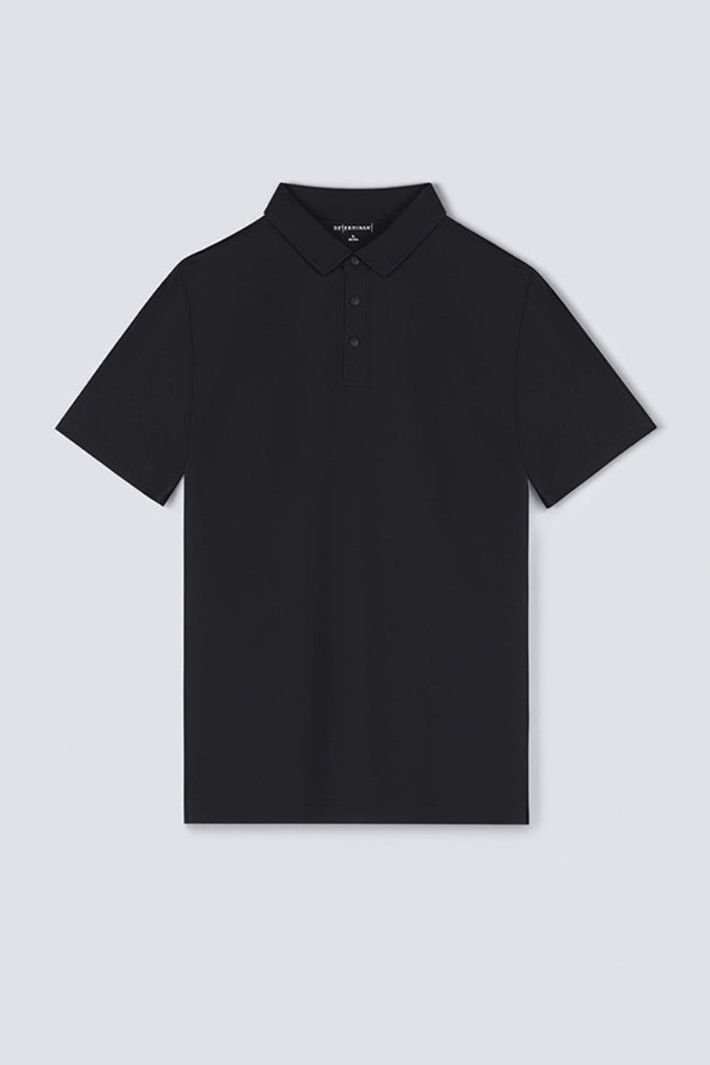 Softex Snap-Front Polo | Black BKFD01
