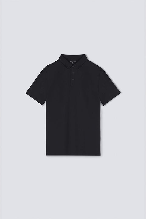 Softex Snap-Front Polo | Black BKFD01