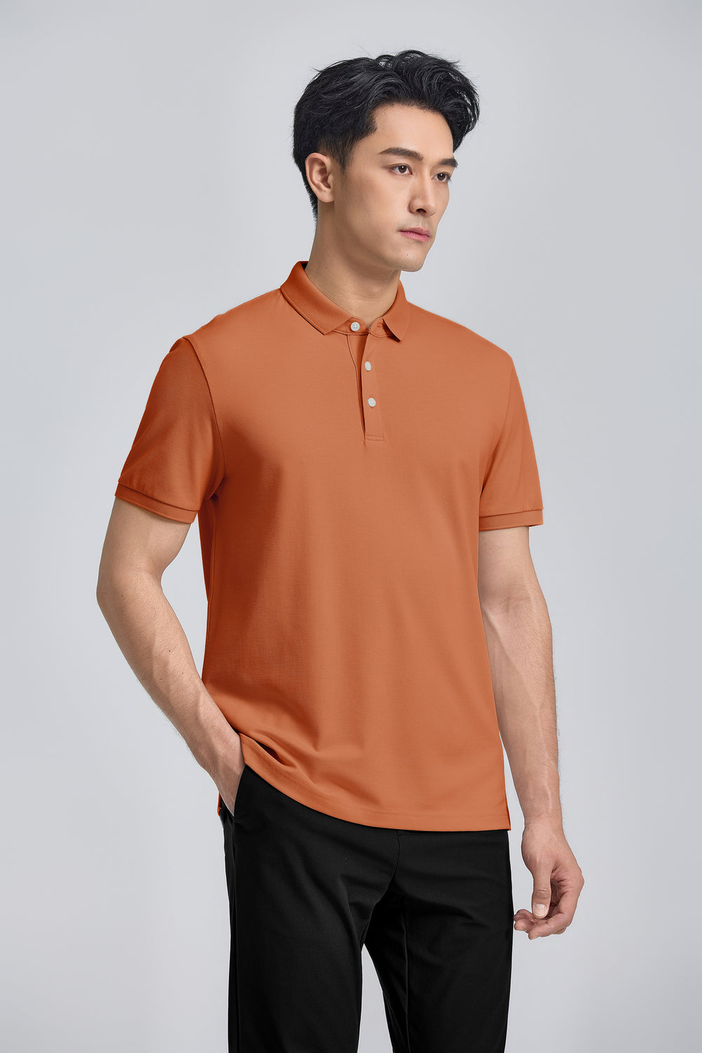 VISDRY™ 3-Button Pique Polo | Terracotta Red PT1248