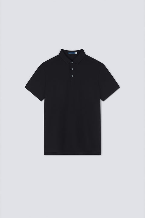 VISDRY™ 3-Button Pique Polo | Black BKFD01