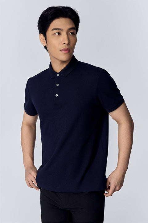 VISDRY™ 3-Button Pique Polo | Navy NNY096