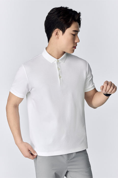 VISDRY™ 3-Button Pique Polo | White WH001Z