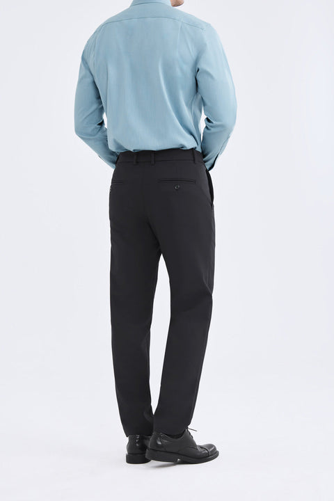 CottonSTRETCH Smart Pants | Black BKFD01