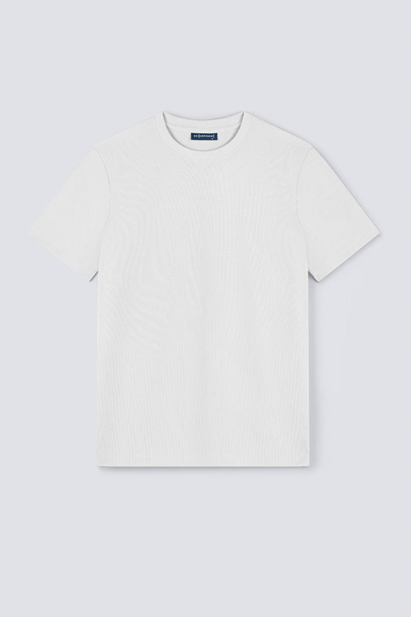 Waffle Crew Neck T-Shirt | White WH001Z