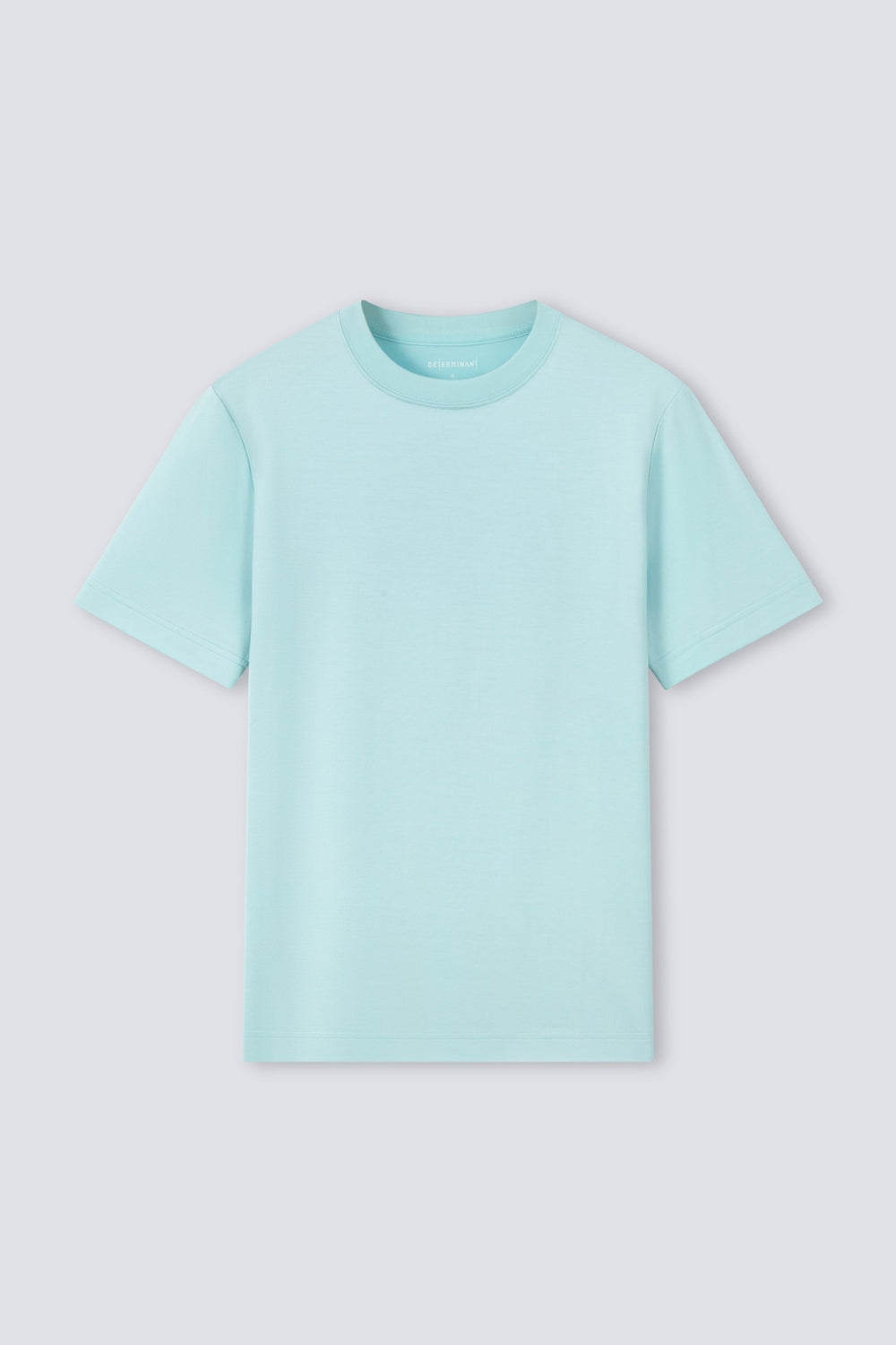 Cotton-Silk Crew Neck Slim Fit T-Shirt | Iced Aqua PT5410