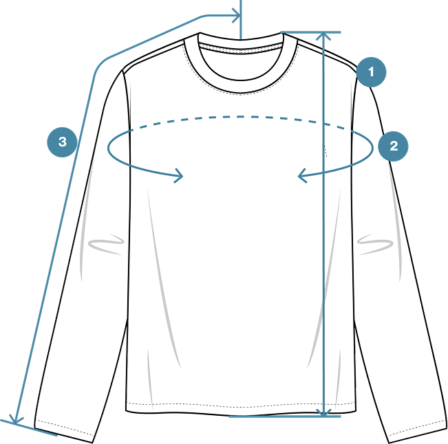 How to Measure Waffle Henley Long Sleeve T-Shirt