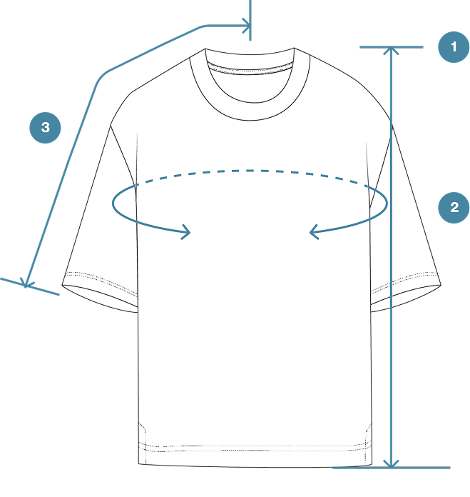 How to Measure VISDRY™ Double-Knit Crew Neck T-shirt